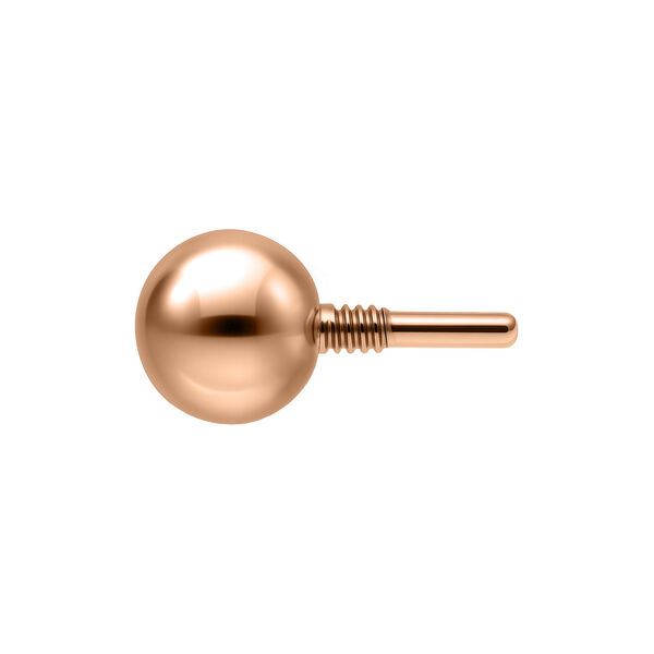 Bola de oro rosa 2.5 mm para Perfect Fit Labrets sobre fondo blanco