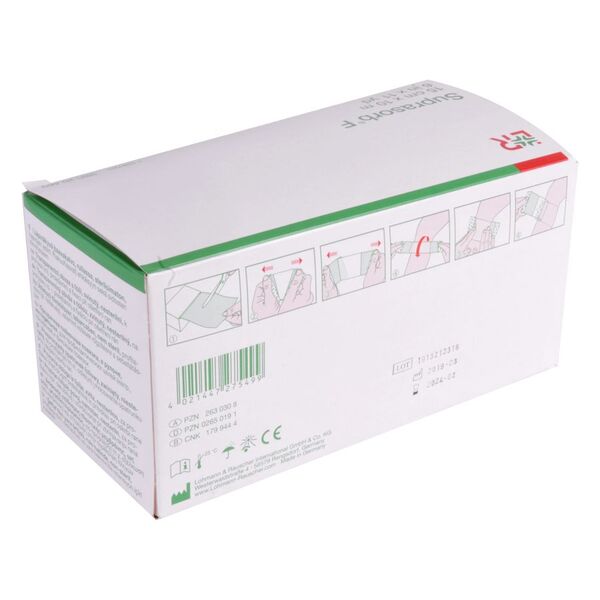 Confezione del bendaggio Suprasorb® con design verde e bianco