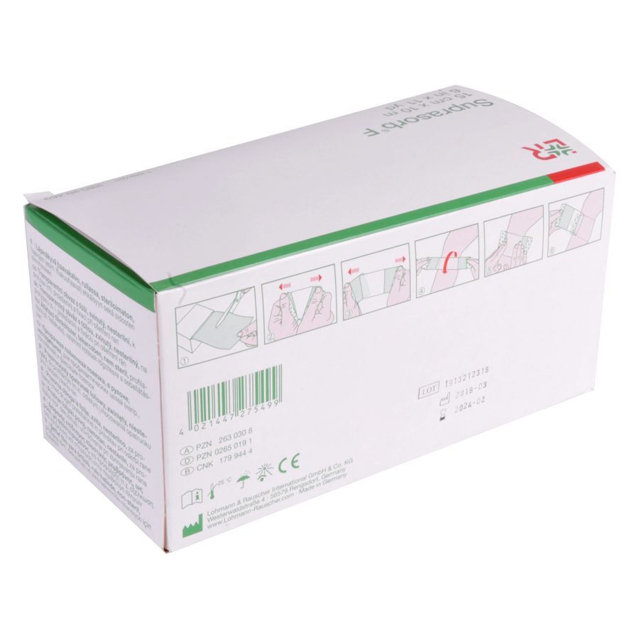 Confezione del bendaggio Suprasorb® con design verde e bianco