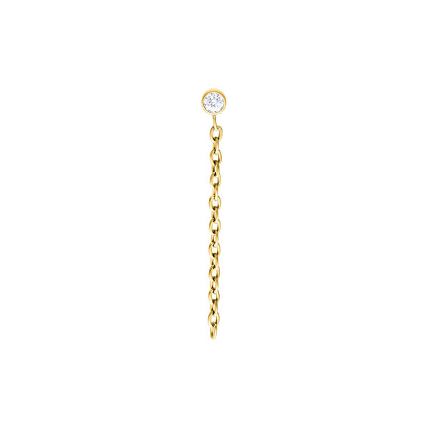 Push Fit Crystal Chain Attachmen - Golden Metal