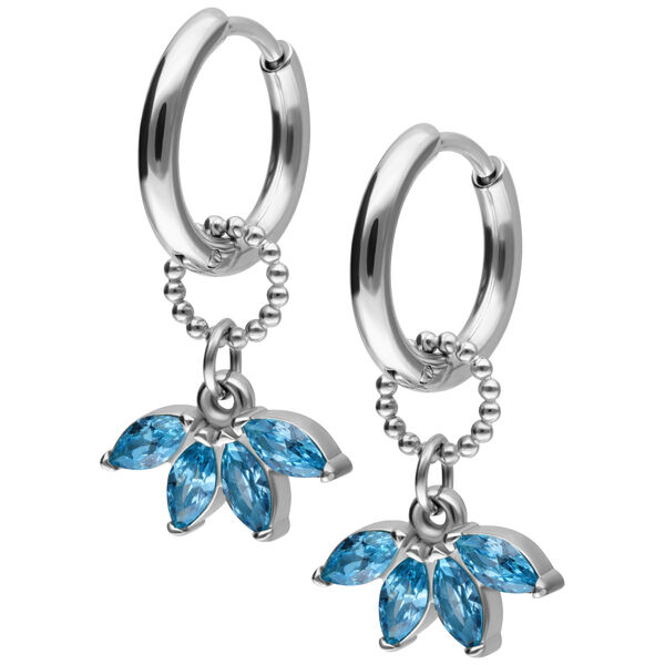 Crystal Fan Hoops Pair