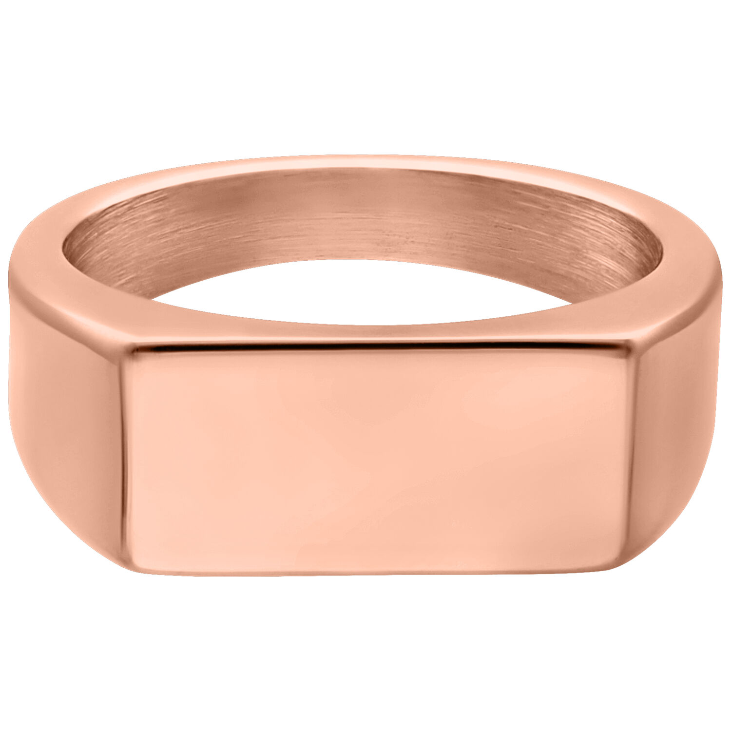 Sealed Ring in Roségold, 17,0 mm Größe Roségoldener Sealed Ring, 17,0 mm, auf weißem Hintergrund