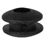 Silicon Rubber Soft nero, rotondo su sfondo grigio