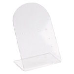 Espositore in acrilico trasparente per 16 labret su sfondo bianco