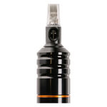 Impugnatura nera HAWK PEN 25mm con superficie zigrinata su sfondo bianco