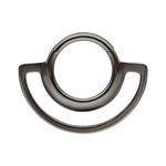 Schwarzer metallischer Dual Ring Clicker auf weißem Hintergrund