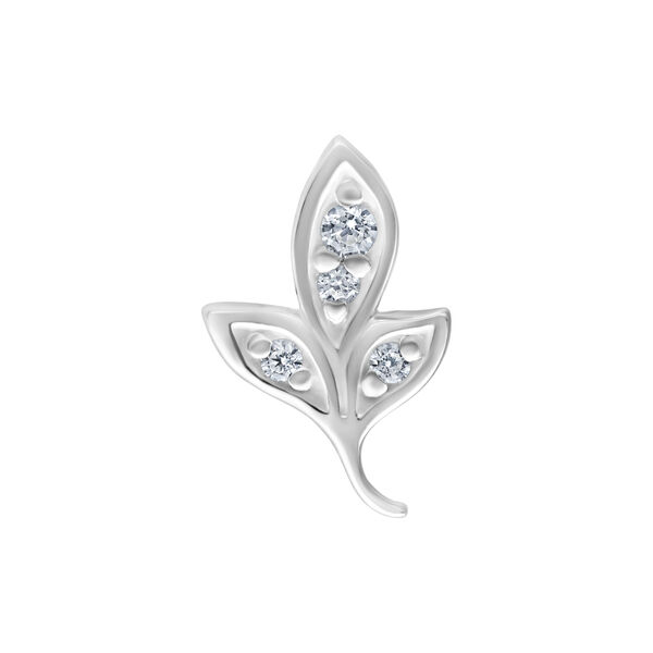 Push Fit Crystal Leaf Attachment for Bioplast - Silvercoloured Metal