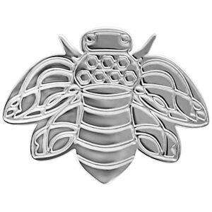 Bienen Ohrstecker aus Edelstahl, Silber Silberne Bienen Ohrstecker aus Edelstahl auf weißem Hintergrund