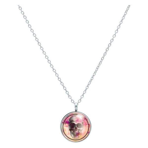 Skull Black Pink Necklace