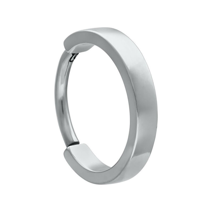 Hopeinen Clicker kirurginteräksestä 316L valkoisella taustalla