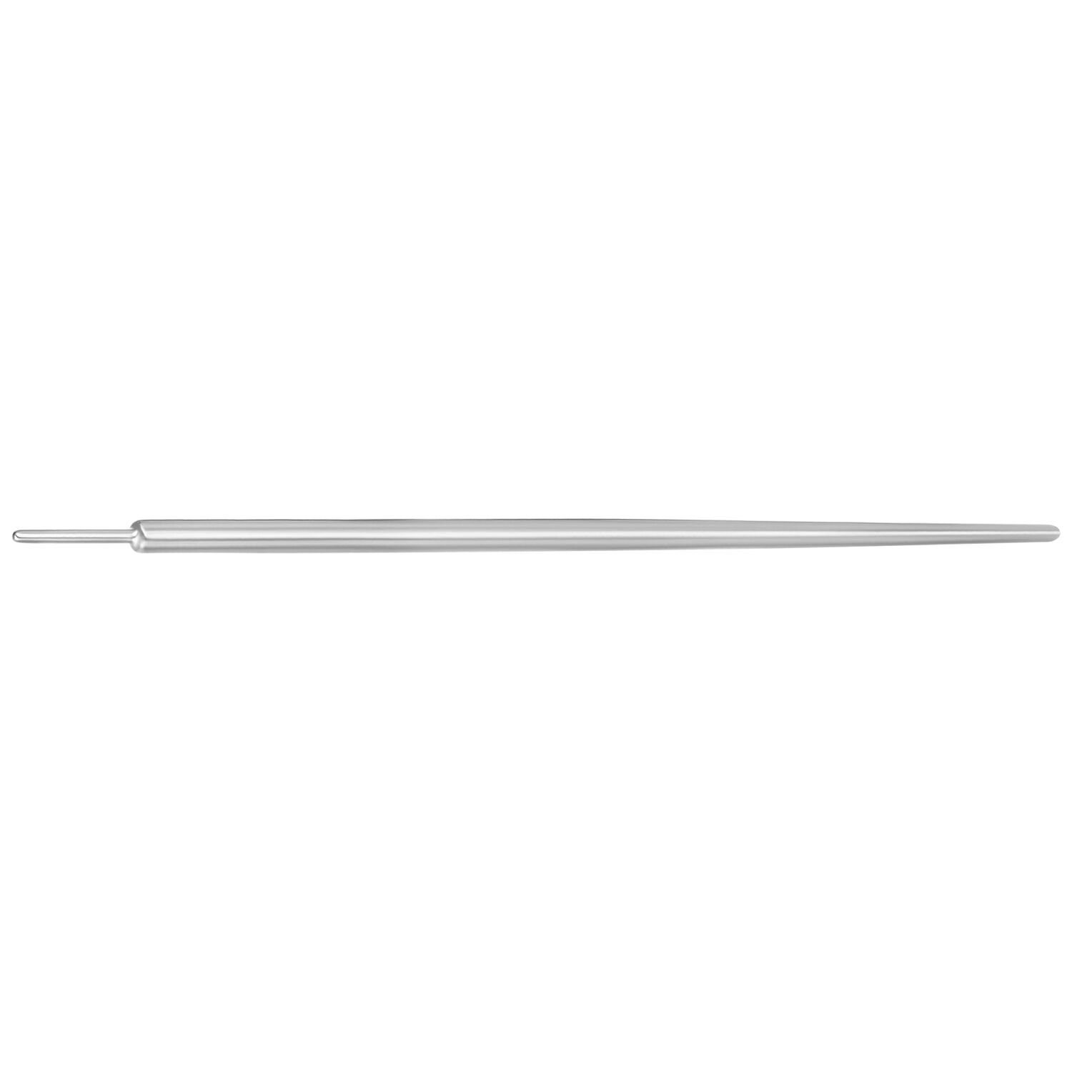 Gerader Einführstift Titan 1,2mm x 38,0mm Silberner gerader Einführstift aus Titan, 1,2 mm Stärke, 38,0 mm Länge, auf weißem Hintergrund