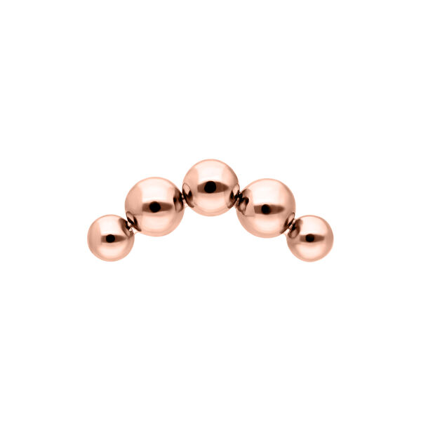 Push Fit Curved Ball Attachment - Rosegold