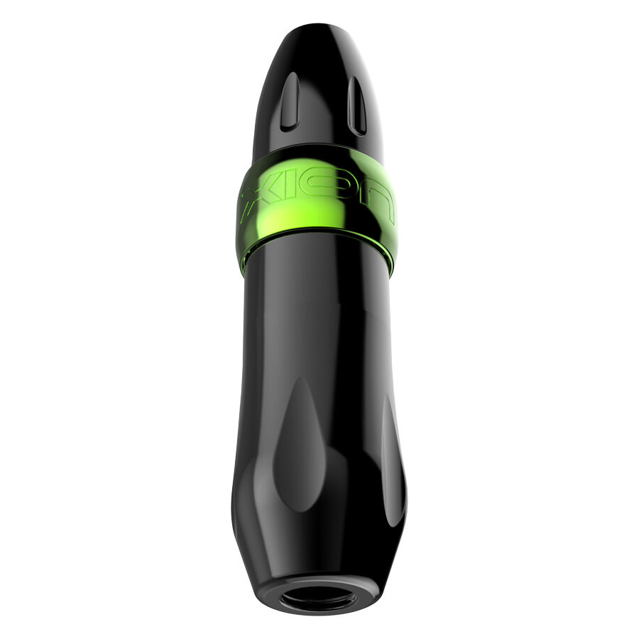 Xion Pen Kryptonite nero con anello verde chiaro su sfondo bianco