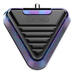 Pedal triangular de aluminio, negro con acentos rosa-azules