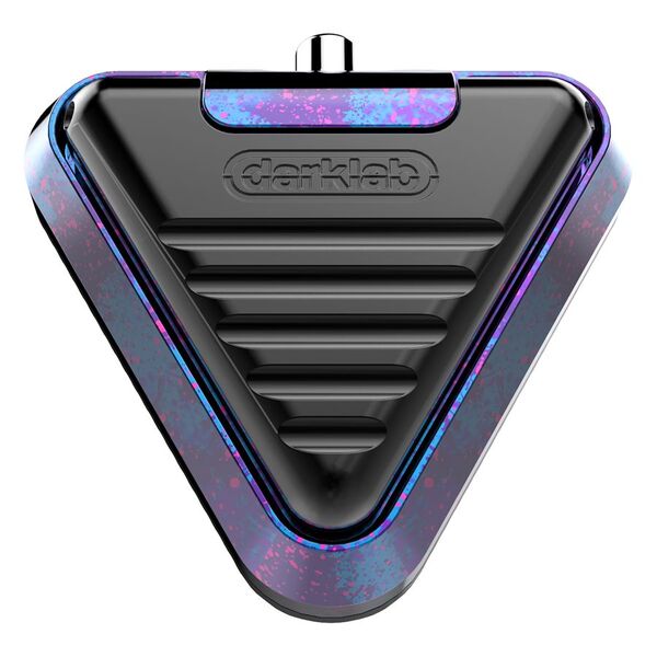 Pedal triangular de aluminio, negro con acentos rosa-azules