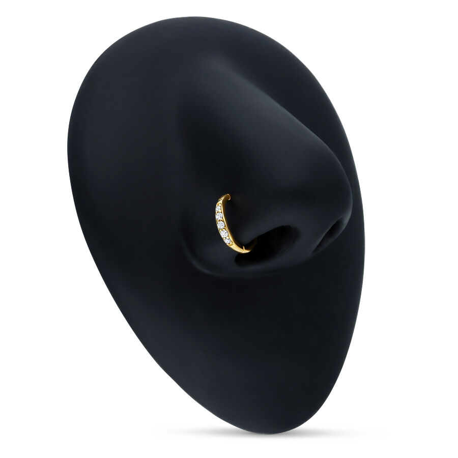18k Jewelled Hinged Ring
