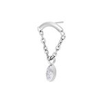 Accessorio Helix Argento con cristallo chiaro a forma di triangolo