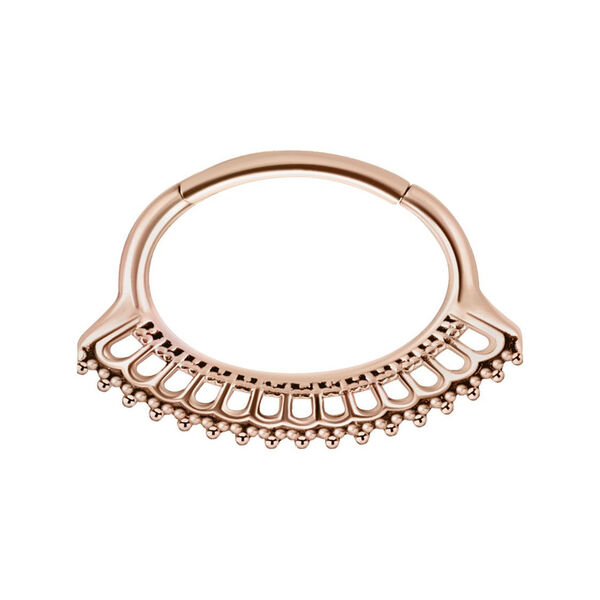 Roségoldener Septum Clicker aus Chirurgenstahl mit filigranem Design