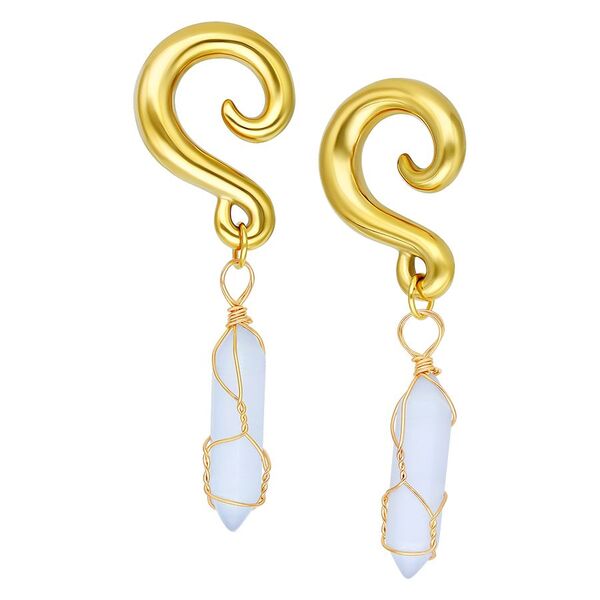 Opilate Stone Dangle Earweights