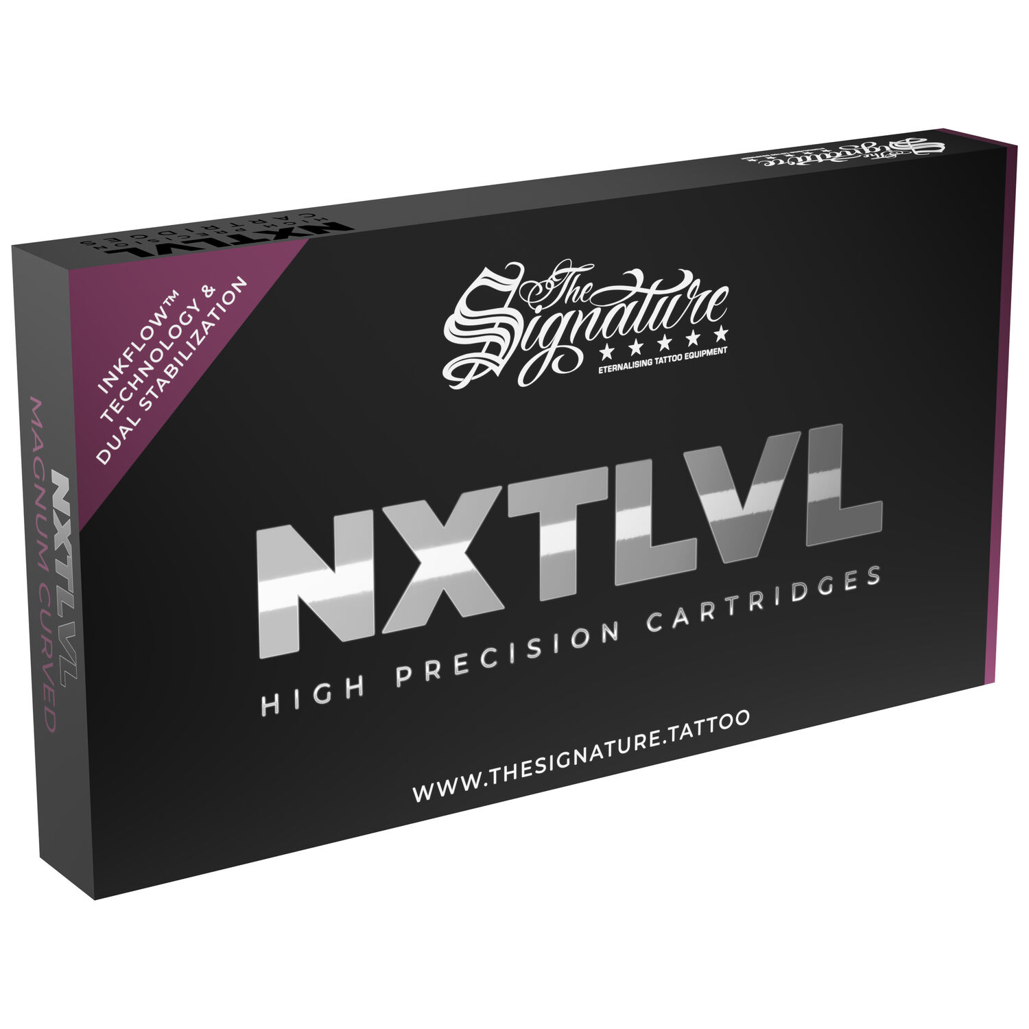 Wildcat Magnum Curved Cartridges - 10 Stk Schwarze Box mit silberner Schrift 'NXT LVL' auf weißem Hintergrund