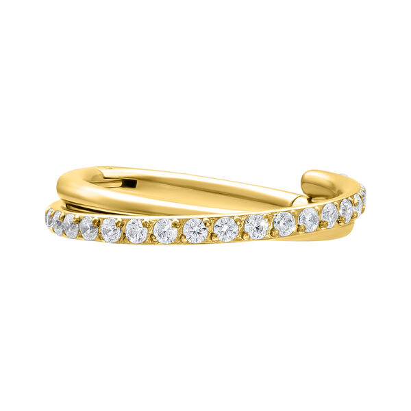 Anillo de piercing dorado con cristales, 1,2 mm de grosor, 8,0 mm de diámetro