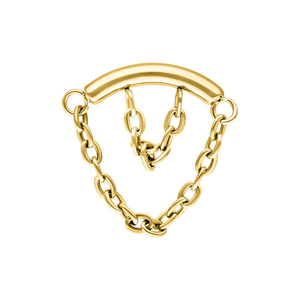 Double Chain Hidden Helix Push Fit Attachment - Golden Metal