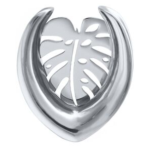 Monstera Ohrsattel aus Chirurgenstahl Ear Saddles Silver Monstera