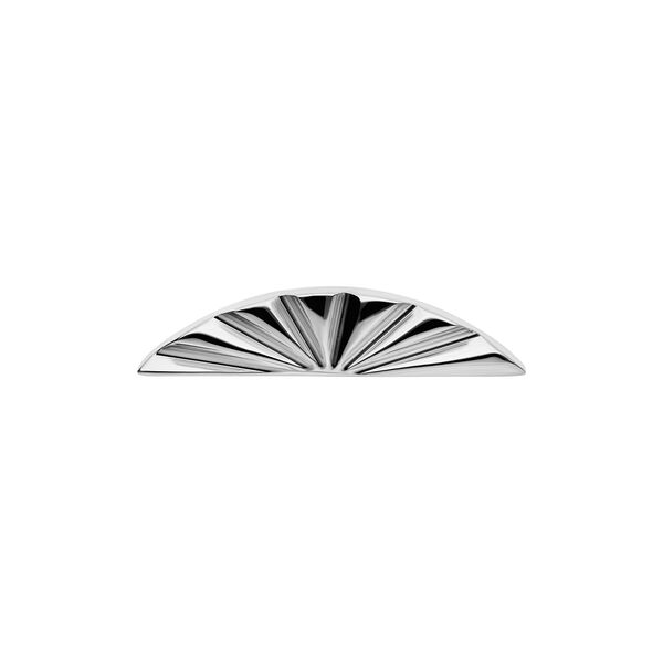 Push Fit Riffled Half Oval Attachment - Silvercoloured Metal