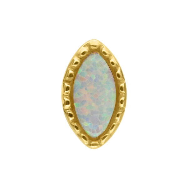 14K Perfect Fit Oval Synthetic Opal Attachment