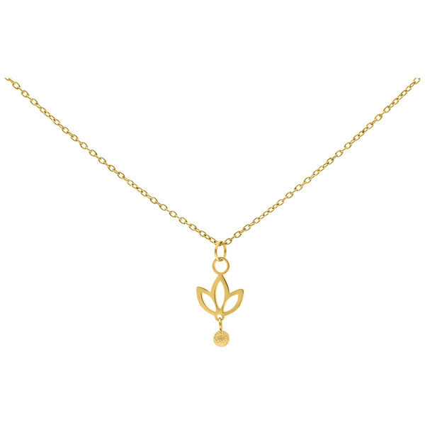 Dangling Lily Necklace - Golden Metal