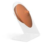 Capezzolo in silicone marrone su display trasparente