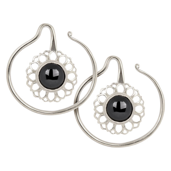 Whirl Black Onyx Earweights<!--5fb255f709cee-->