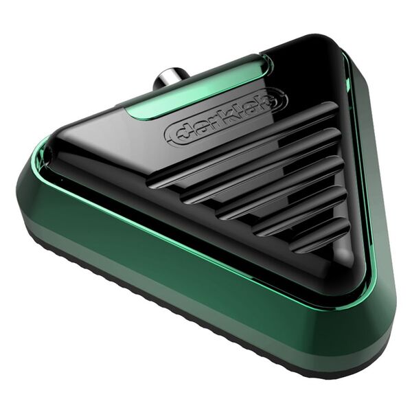 Pedal de pie Delta negro y verde de aluminio sobre fondo blanco