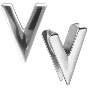 Verena Venus V Earsaddles in Silber Silberne Verena Venus V Earsaddles auf weißem Hintergrund