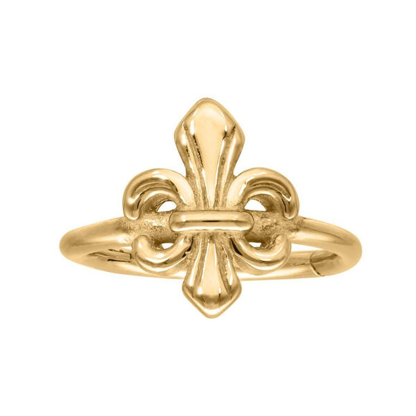 Goldener Piercingring in Lilienform mit 12mm Durchmesser