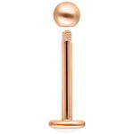 Labret de titanio en oro rosa con rosca externa, longitud 7,0 mm