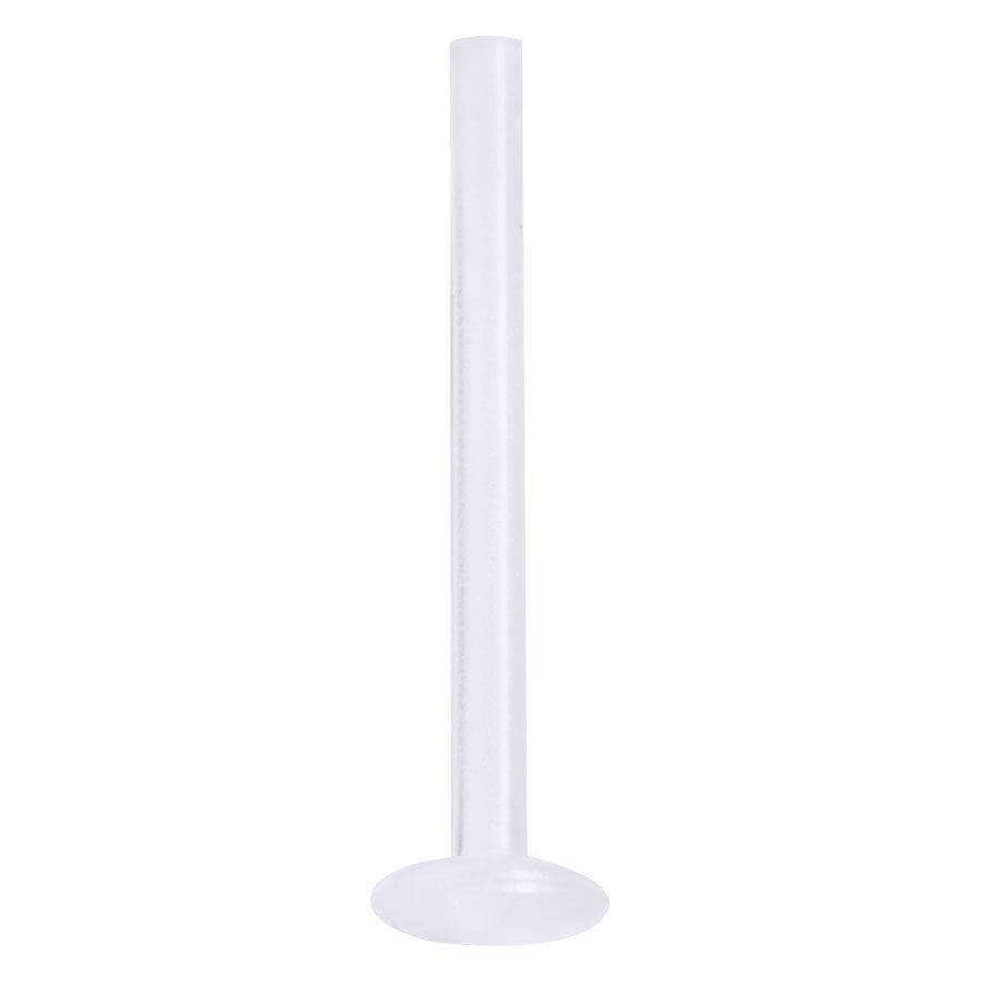 Barra de Labret de PTFE transparente de Wildcat sobre fondo blanco