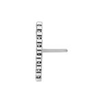 Inserto in titanio argentato con design Push Fit su sfondo bianco