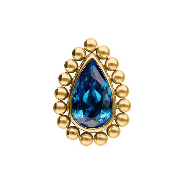Titan Zirconline® - Push Fit Turquoise Crystal Azure Drop Attachment