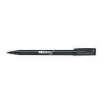 Pen nero MELAdoc su sfondo bianco, cappuccio inserito