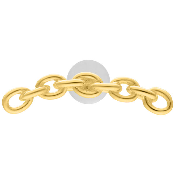 Labret Anchorchain dorato con plattengröße di 5,0 mm su sfondo bianco