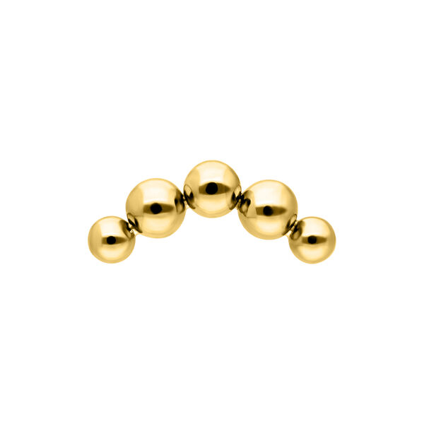 Push Fit Curved Ball Attachment - Golden Metal