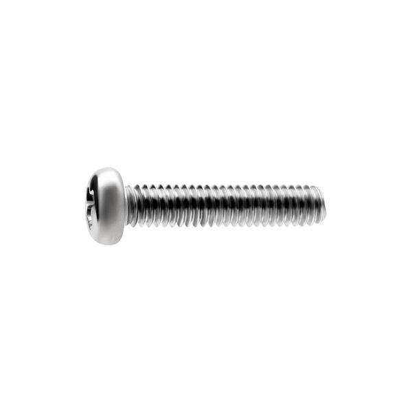 Tornillo de repuesto plateado para TDR, 8.0 mm de largo, 2.5 mm de grosor sobre fondo blanco