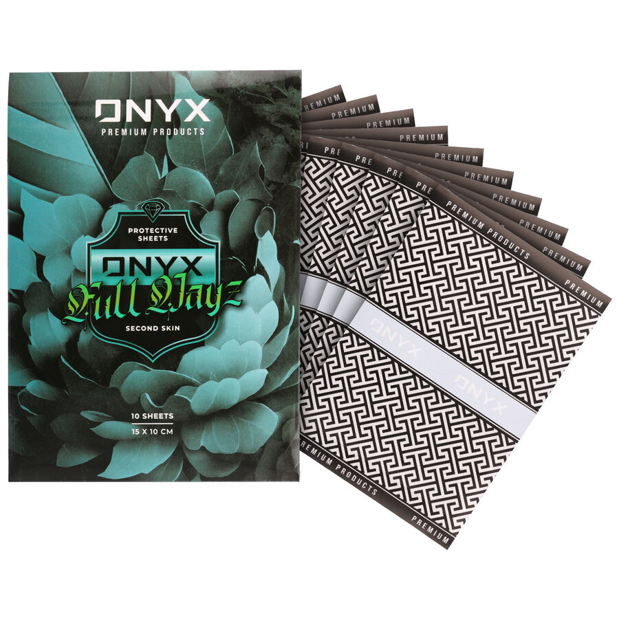 Confezione di Onyx Tattoo Pellicola Second Skin con 10 fogli e motivo geometrico