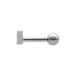 Barbell triangular plateado con bola y triángulo de acero quirúrgico