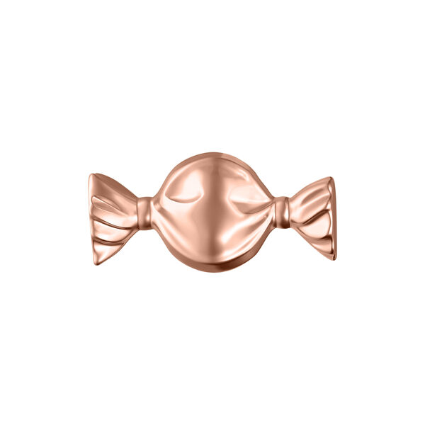 Accesorio Bonbon rosado dorado de titanio sobre fondo blanco