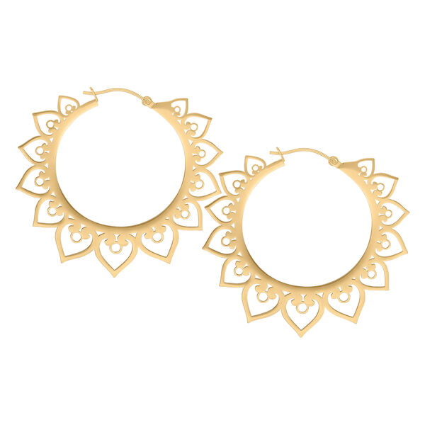 Hearts Hoops<!--6167f9b07c3d1--> - Golden Metal