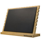 Espositore nero per collane in legno con logo Wildcat