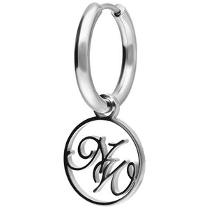 Nightwish Silberne Creolen mit Anhänger Silberne Creole mit Nightwish-Logo-Anhänger auf weißem Hintergrund