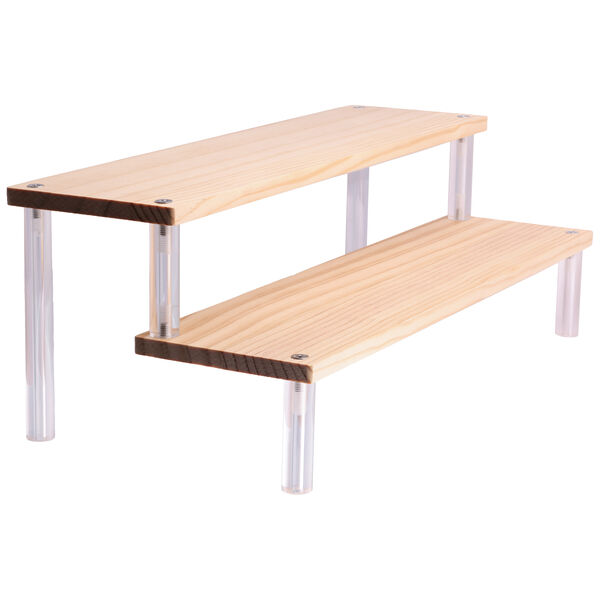 Display Stairs Wooden Two Layer